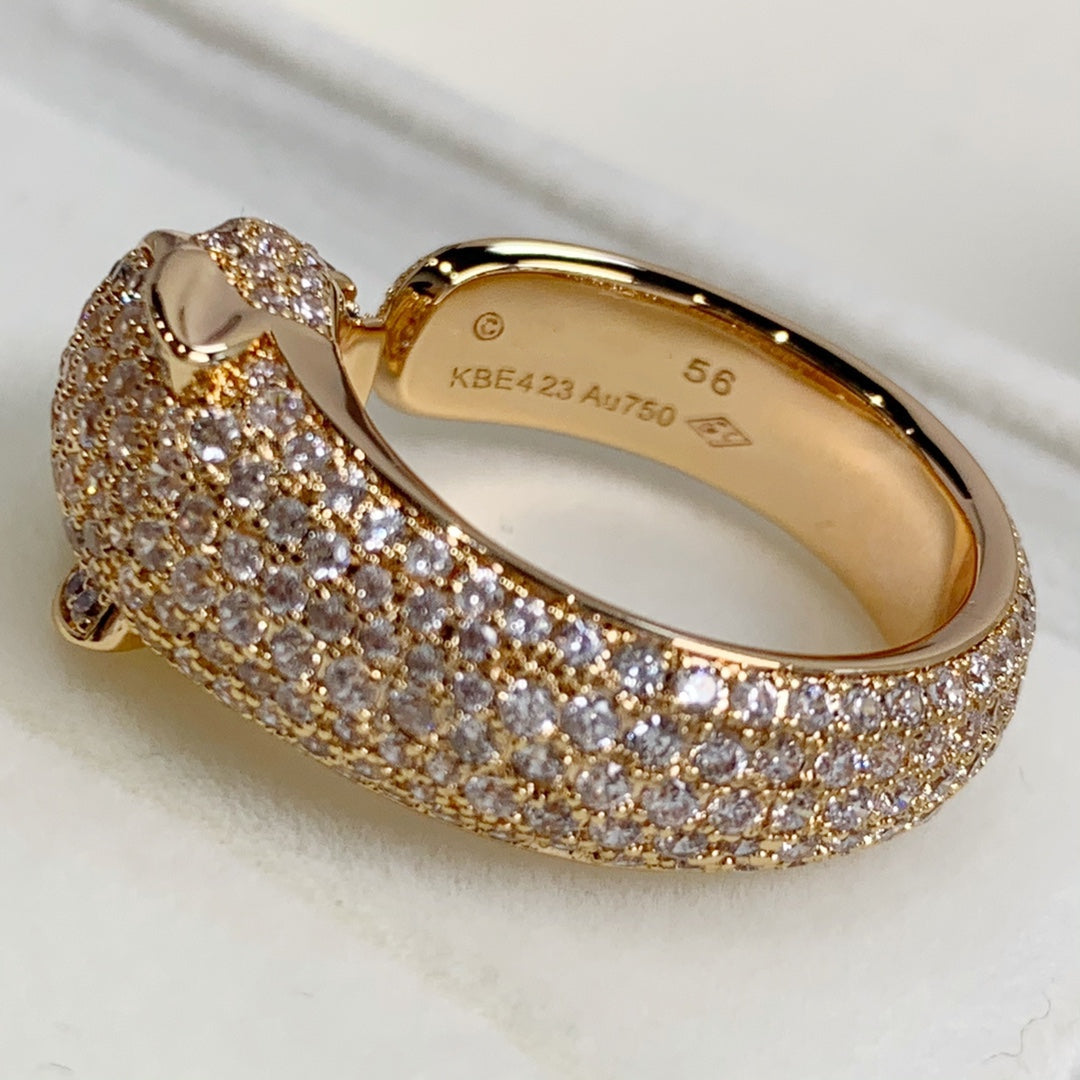 [Luxery]PANTHERE PINK GOLD DIAMOND RING