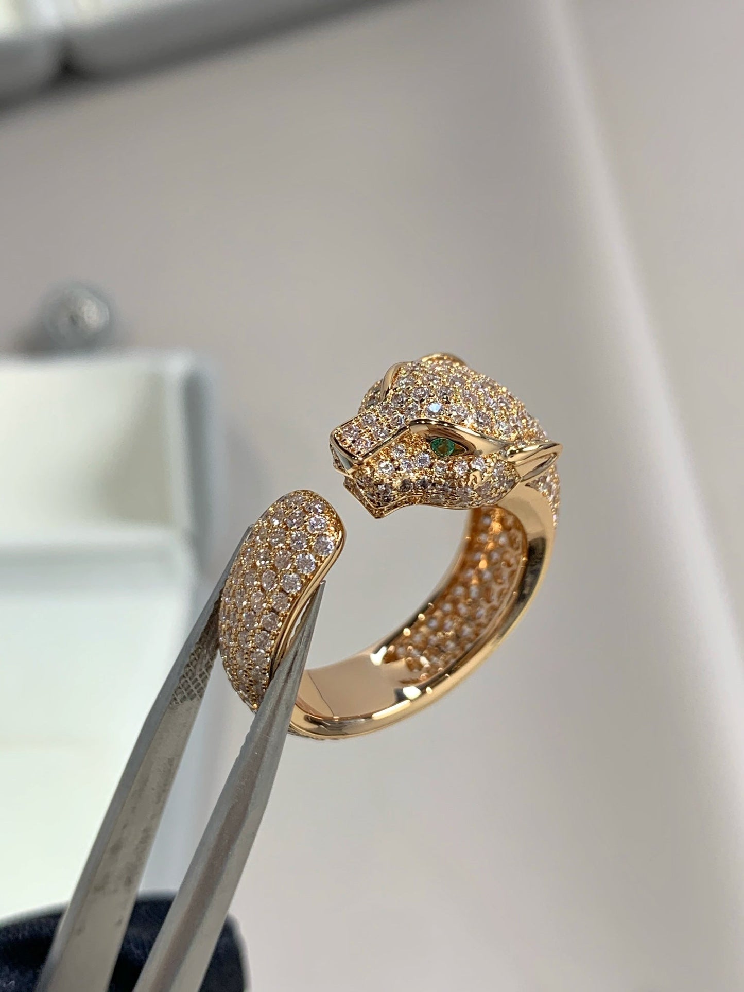 [Luxery]PANTHERE PINK GOLD DIAMOND RING