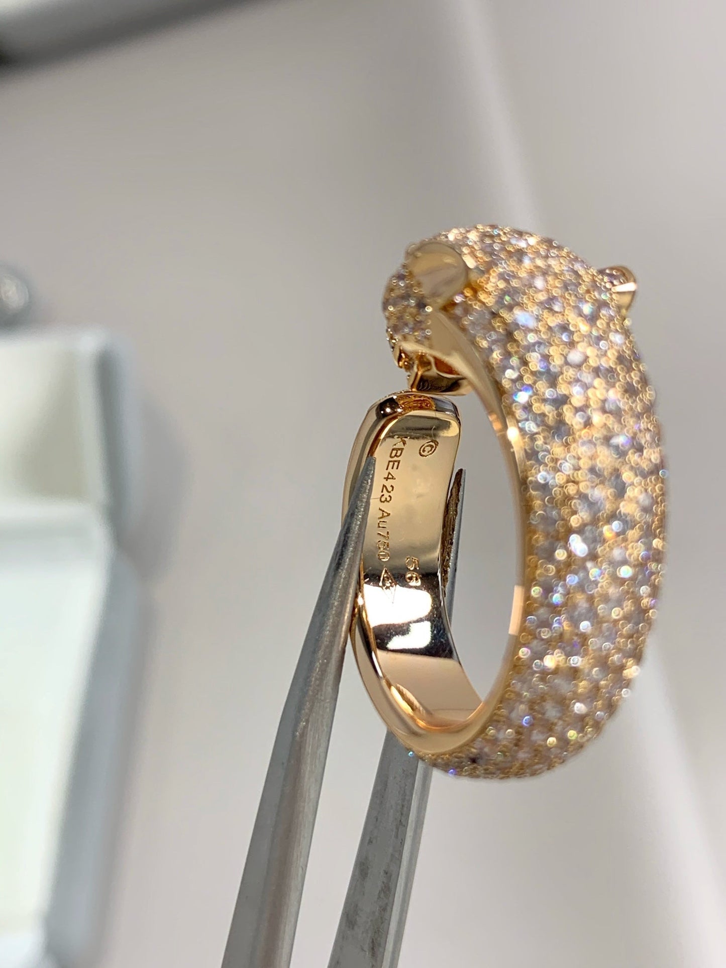 [Luxery]PANTHERE PINK GOLD DIAMOND RING