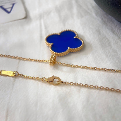 [Luxery]CLOVER 25MM NECKLACE TURQUOISE ROSE GOLD