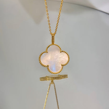 [Luxery]CLOVER 25MM MOP LARGE PENDANT NECKLACE