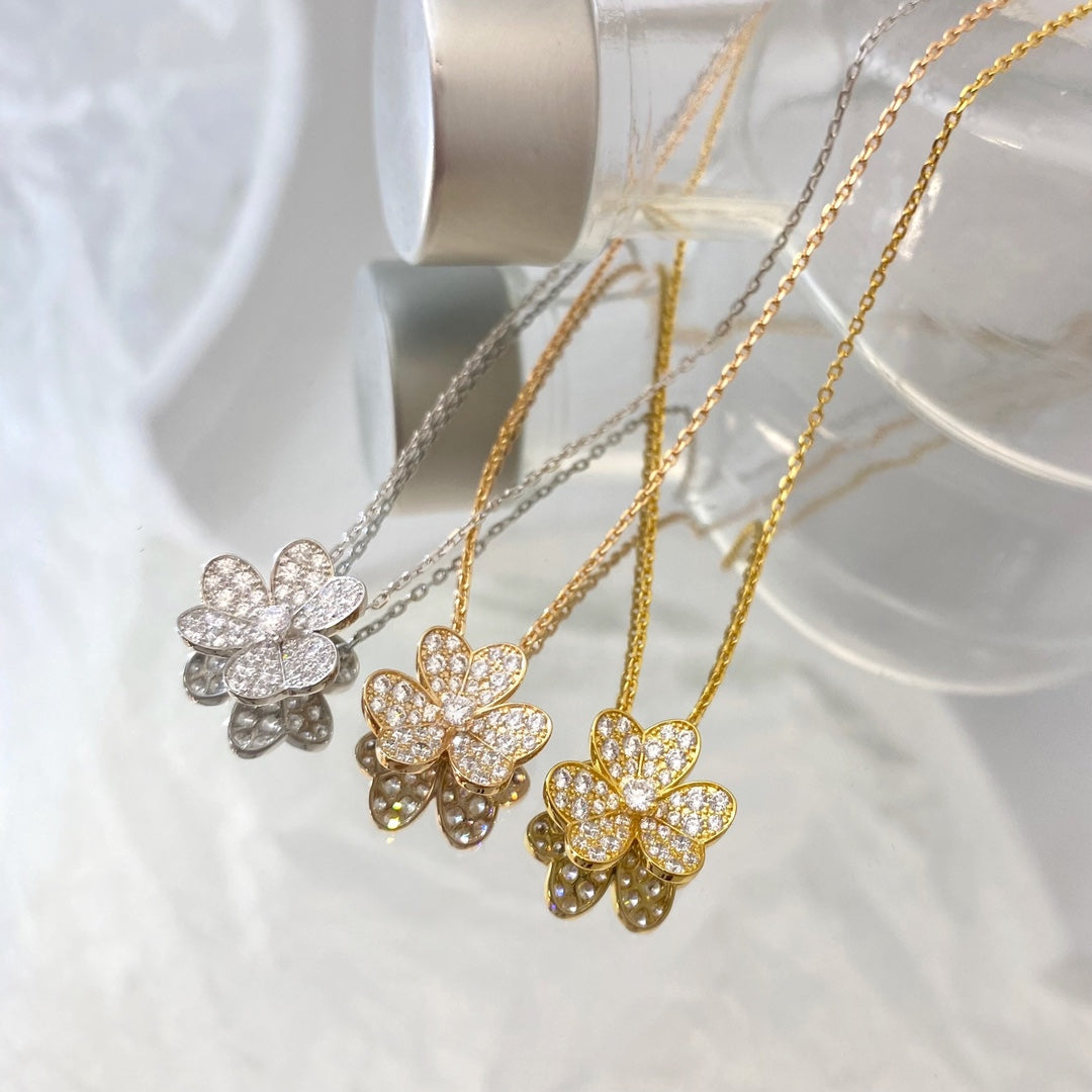 [Luxery]FLOWER DIAMOND NECKLACE