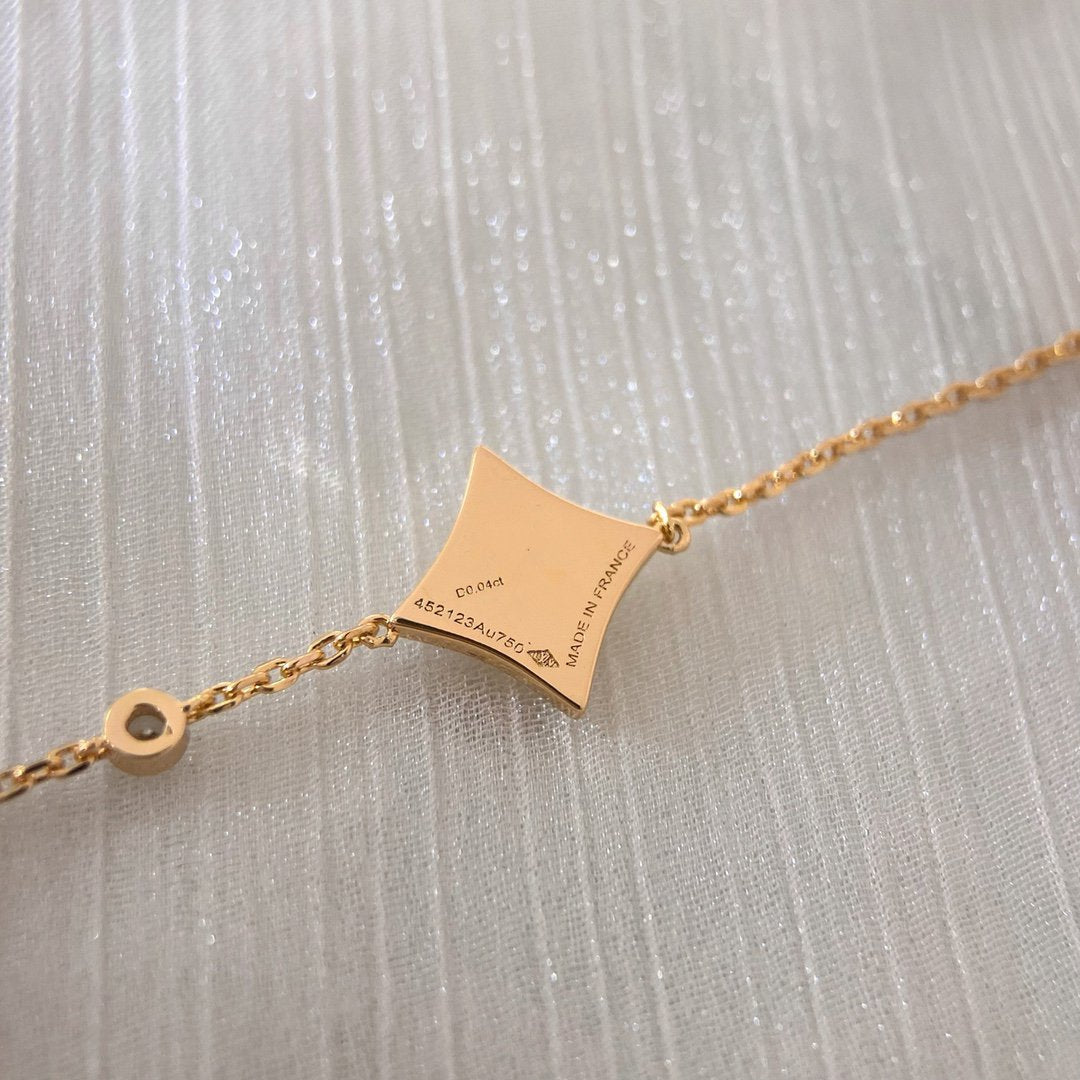 [Luxery]COLOR STAR PINK GOLD DIAMOND BRACELET
