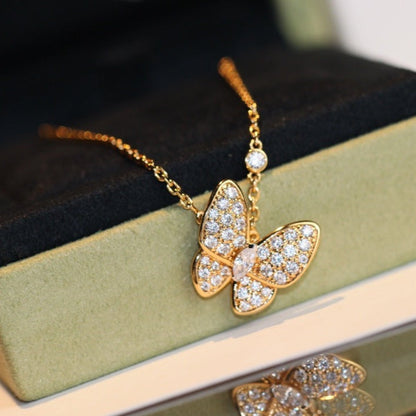 [Luxery]BUTTERFLY DIAMOND NECKLACE