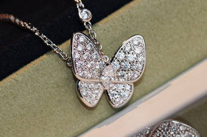 [Luxery]BUTTERFLY DIAMOND NECKLACE