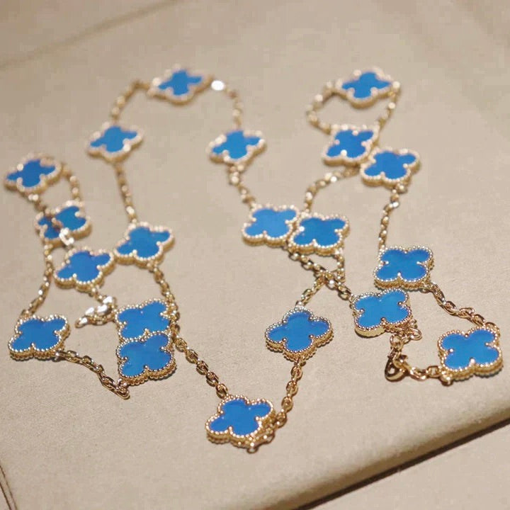 [Luxery]CLOVER 20 MOTIFS TURQUOISE GOLD
