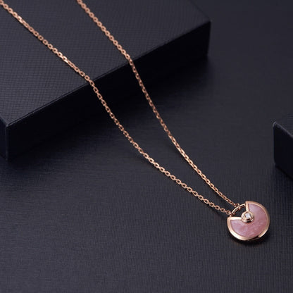[Luxery]AMULETTE ROSE GOLD PINK MOP NECKLACE