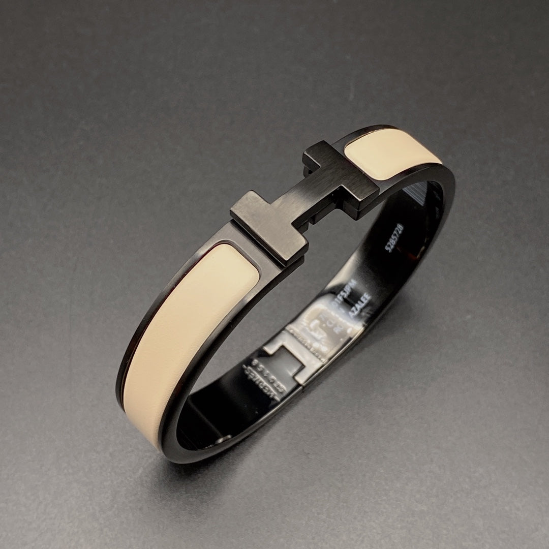 [Luxery]H BRACELET 12MM BLACK BEIGE CERAMIC