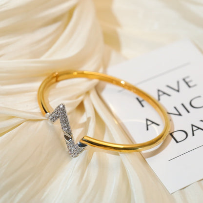 [Luxery]VOLTE UPSITE DOWN GOLD DIAMOND BRACELET