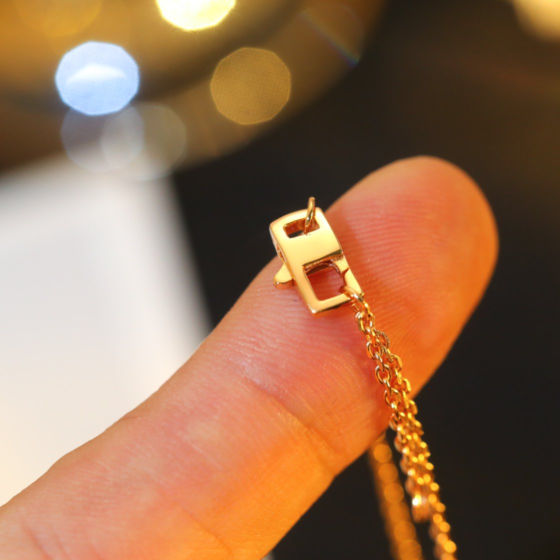 [Luxery]STAR AND SUN DIAMOND PINK GOLD NECKLACE