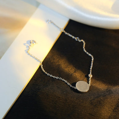 [Luxery]SUN MOTIF PINK MOP SILVER BRACELET