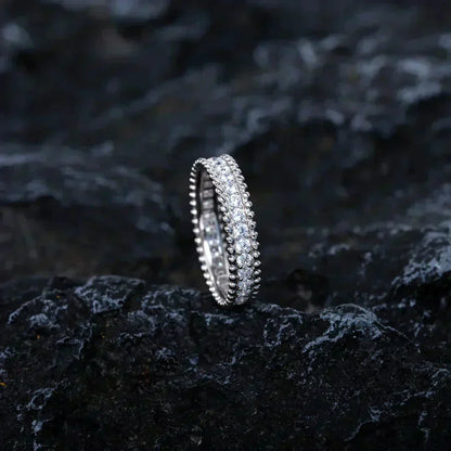 [Luxery]PERLEE DIAMOND SILVER RING