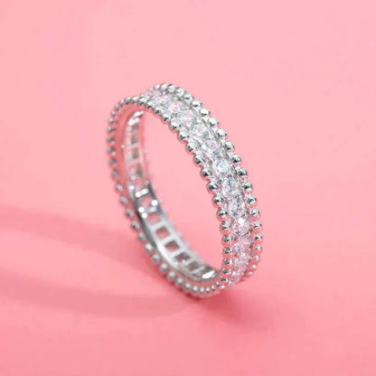 [Luxery]PERLEE DIAMOND SILVER RING