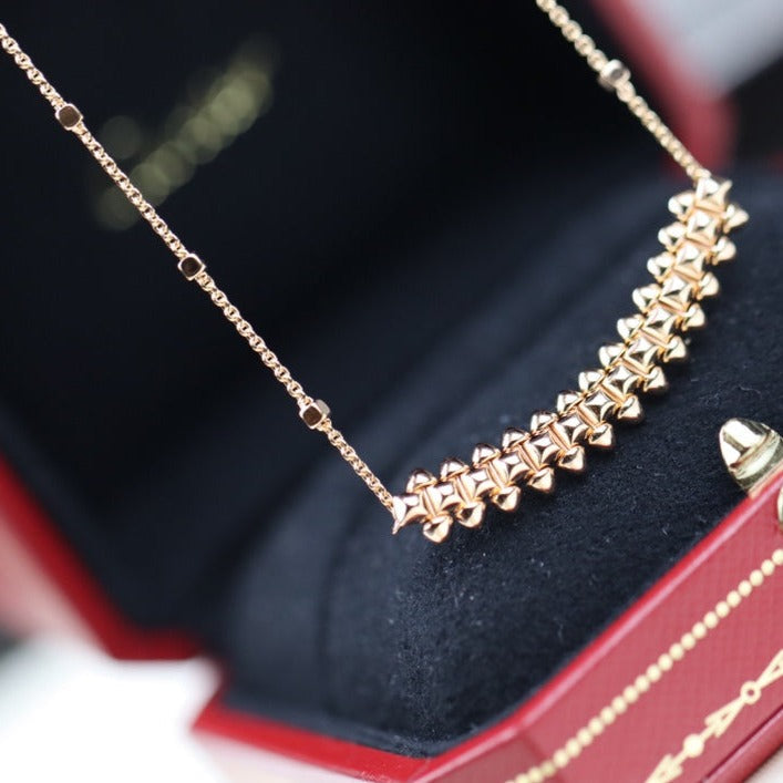 [Luxery]CLASH PINK GOLD NECKLACE