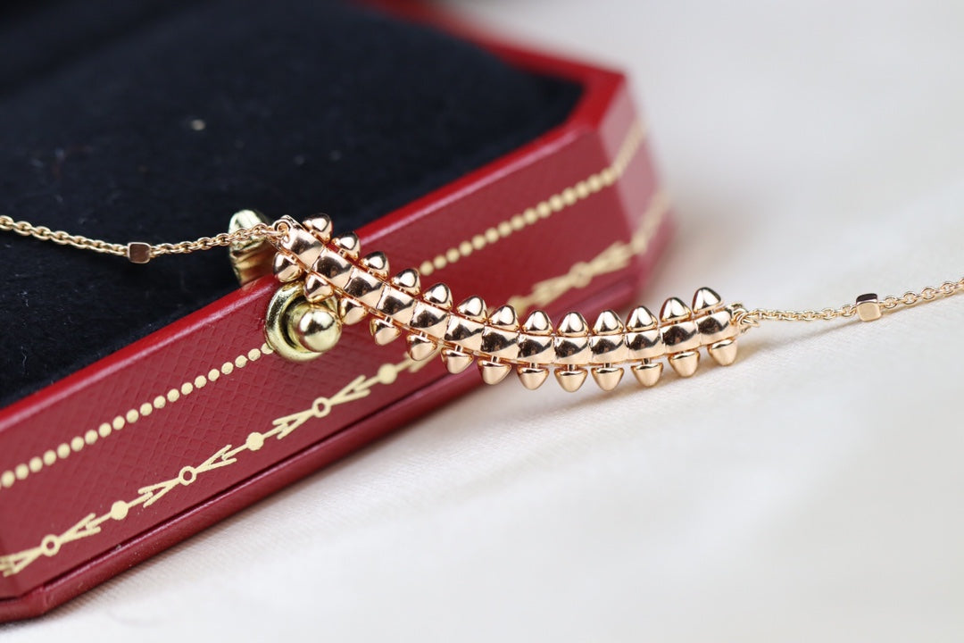 [Luxery]CLASH PINK GOLD NECKLACE