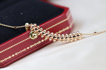 [Luxery]CLASH PINK GOLD NECKLACE