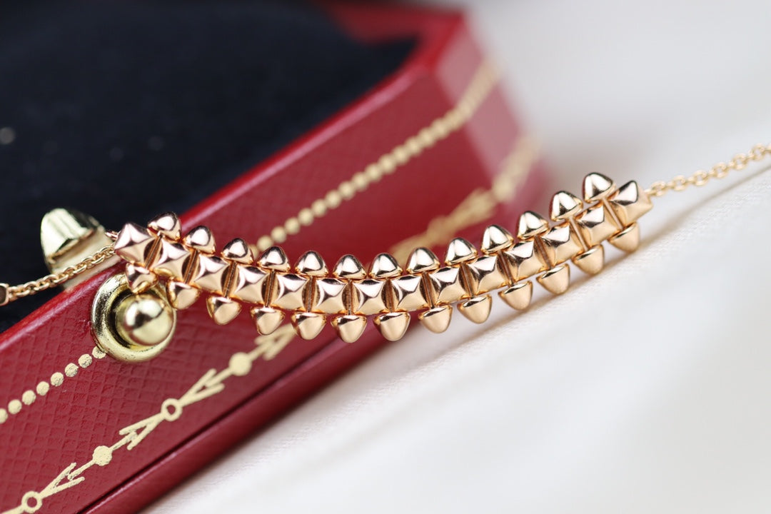[Luxery]CLASH PINK GOLD NECKLACE