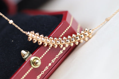 [Luxery]CLASH PINK GOLD NECKLACE