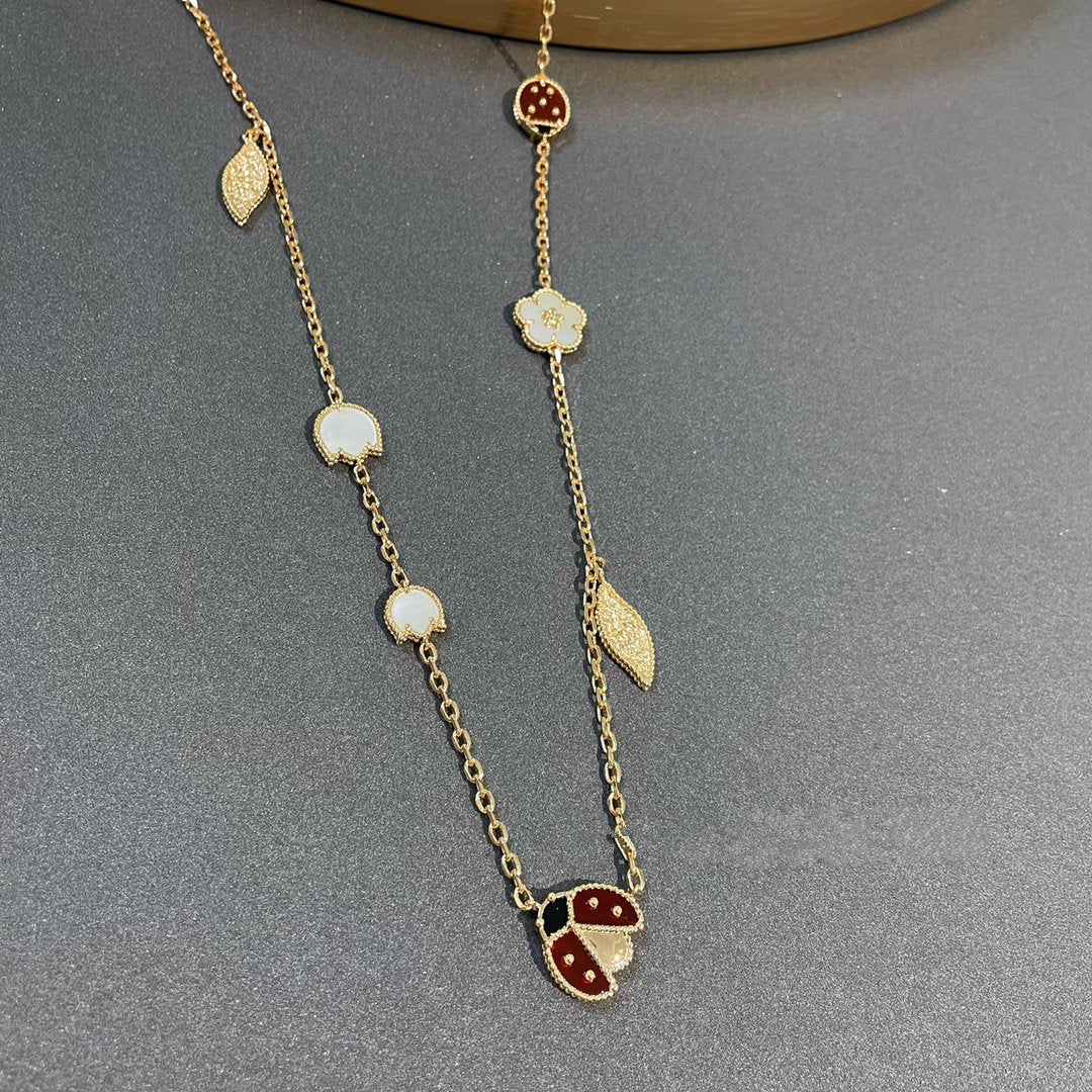 [Luxery]LUCKY SPRING 15 MOTIFS GOLD NECKLACE