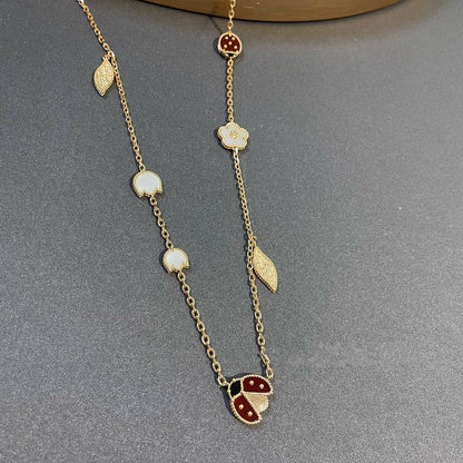 [Luxery]LUCKY SPRING 15 MOTIFS GOLD NECKLACE