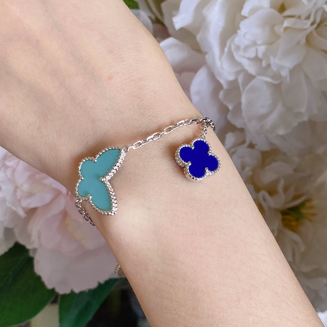 [Luxery]LUCKY SPRING SILVER BRACELET 4 MOTIF