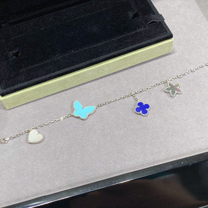 [Luxery]LUCKY SPRING SILVER BRACELET 4 MOTIF
