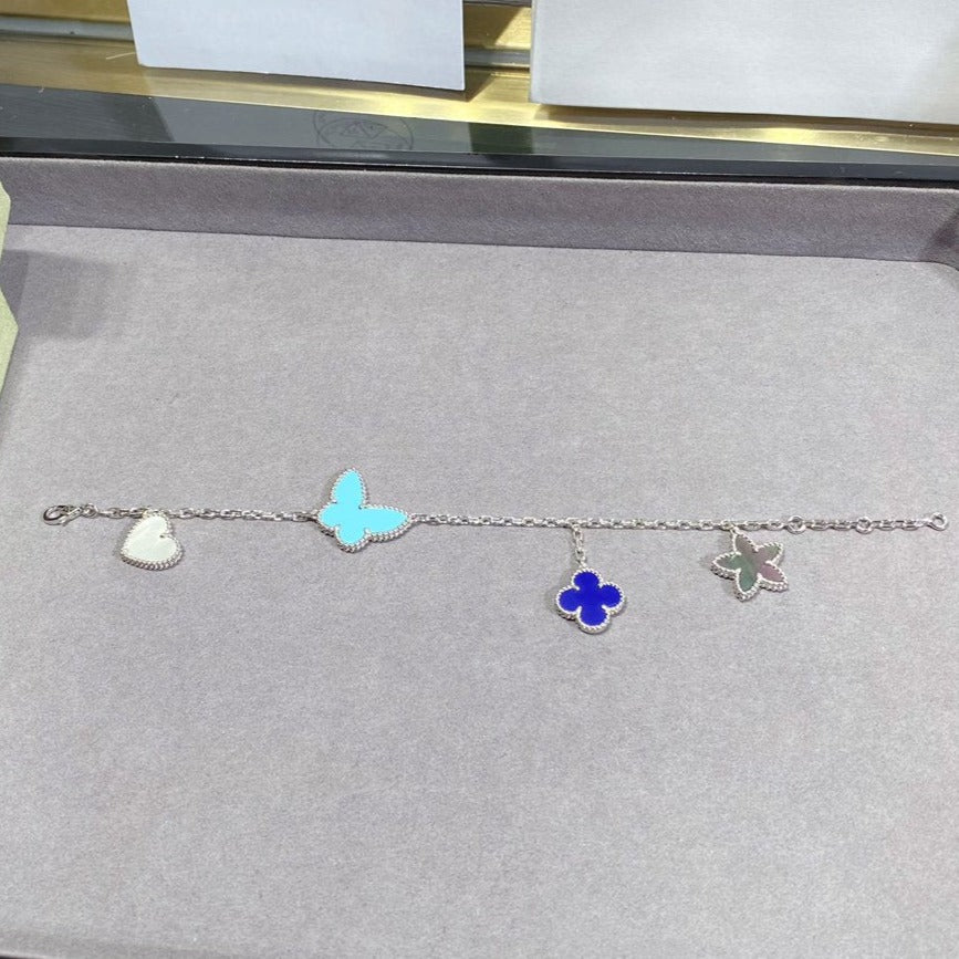 [Luxery]LUCKY SPRING SILVER BRACELET 4 MOTIF
