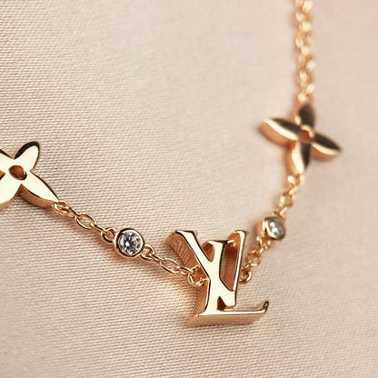 [Luxery]STAR AND SUN 7 MOTIFS GOLD BRACELET