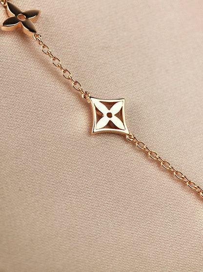 [Luxery]STAR AND SUN 7 MOTIFS GOLD BRACELET
