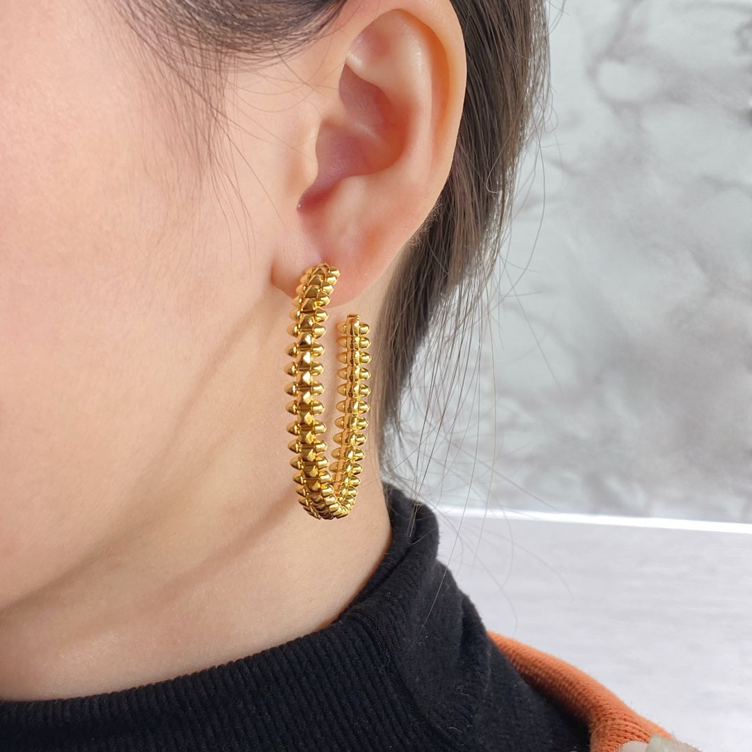 [Luxery]CLASH HOOP EARRINGS