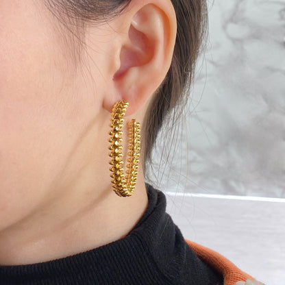 [Luxery]CLASH LARGE HOOP EARRINGS