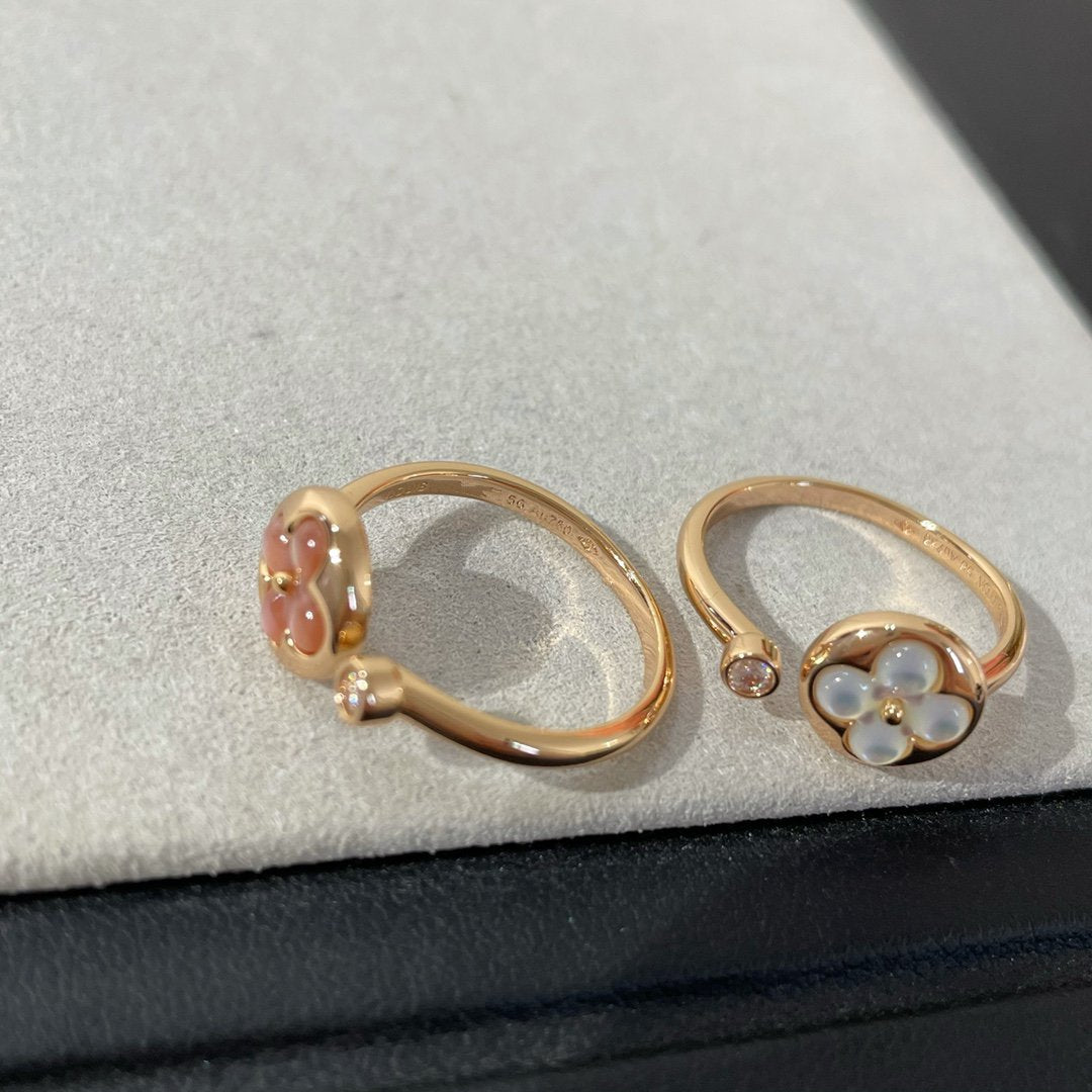 [Luxery]SUN 1 DIAMOND PINK MOP RING