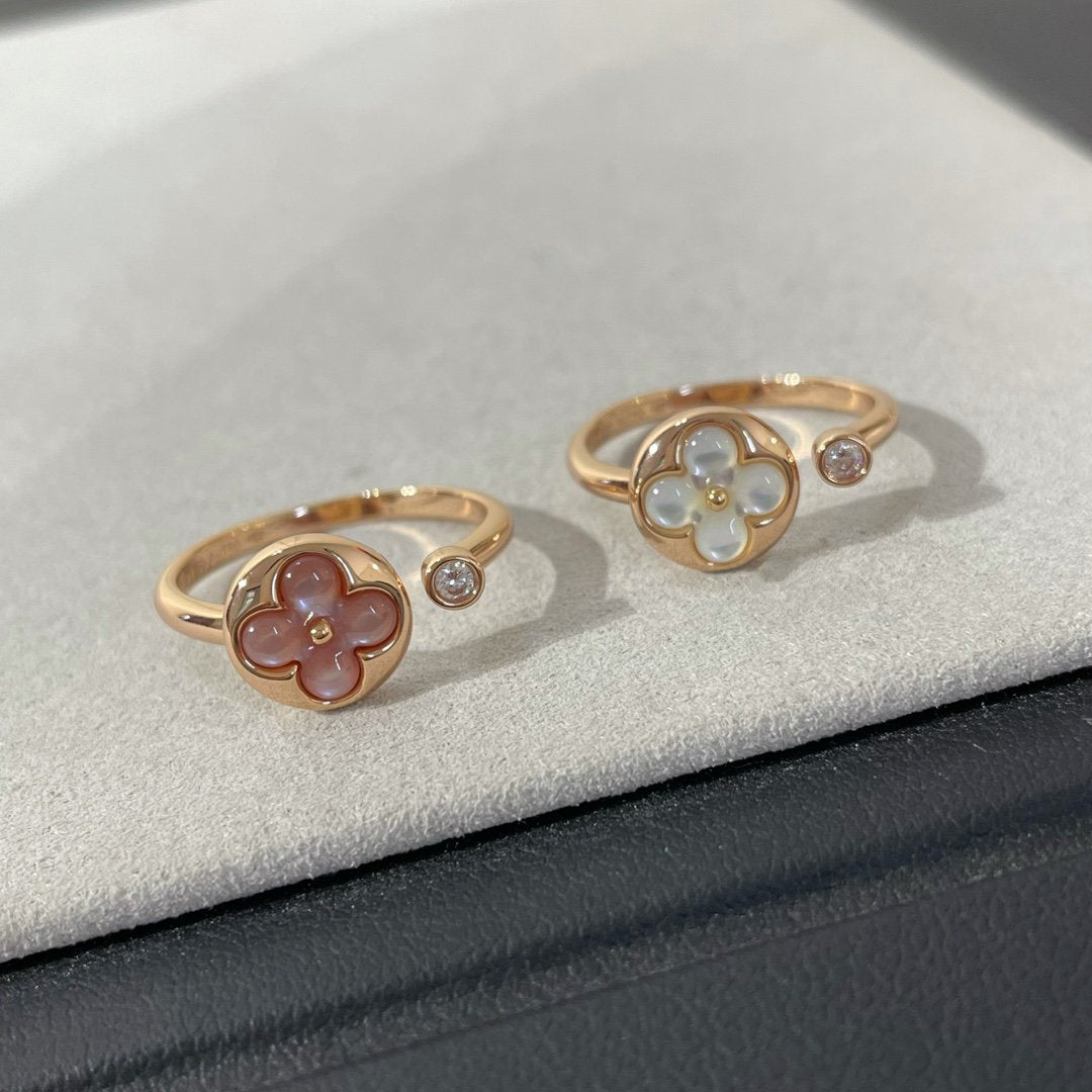 [Luxery]SUN 1 DIAMOND PINK MOP RING