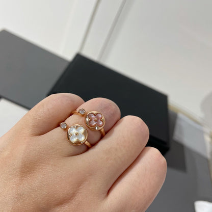 [Luxery]SUN 1 DIAMOND PINK MOP RING