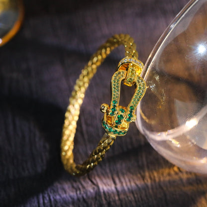 [Luxery]FORCE 10 GOLD GREEN DIAMOND PAVED