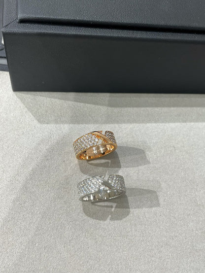 [Luxery]LIENS EVIDENCE  DIAMOND PAVED RING