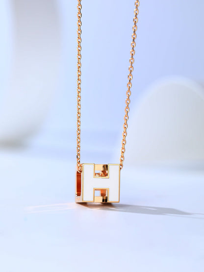 [Luxery]H CAGE PINK GOLD NECKLACE