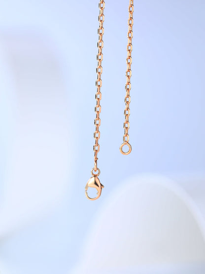 [Luxery]H CAGE PINK GOLD NECKLACE