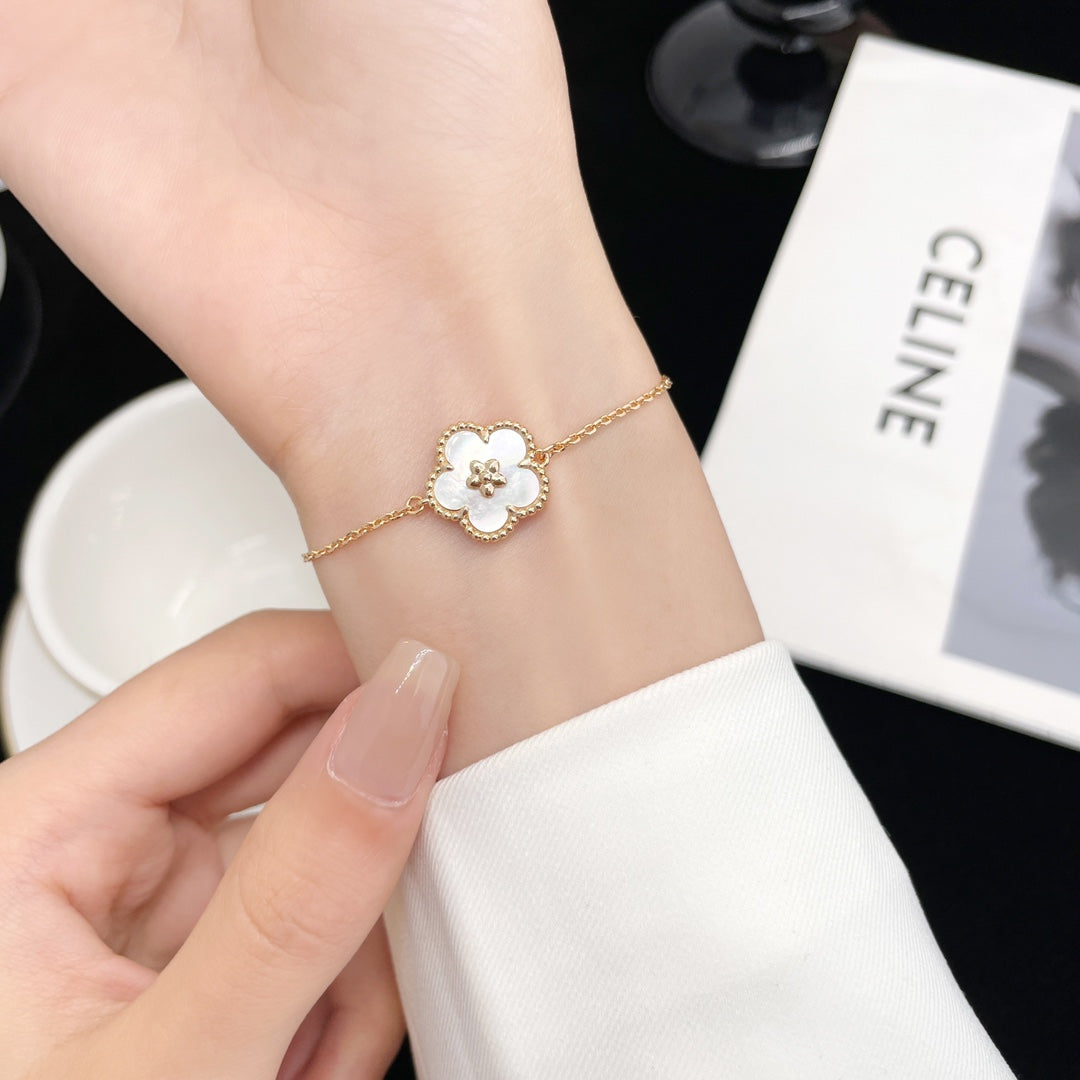 [Luxery]LUCKY SPRING ROSE GOLD MOP BRACELET