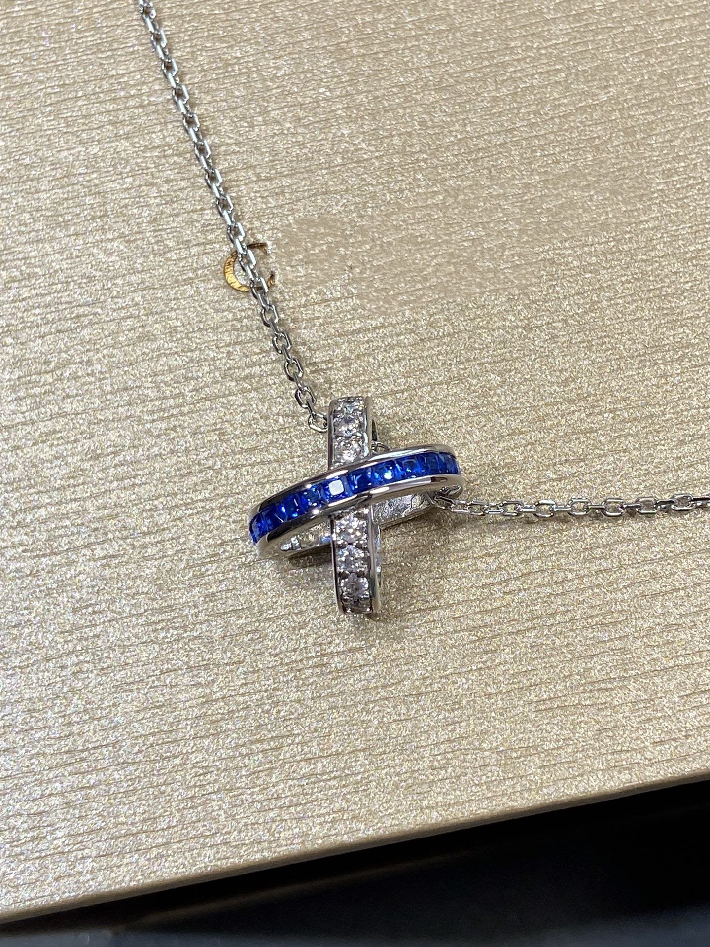 [Luxery]LIENS DIAMOND SILVER NECKLACE