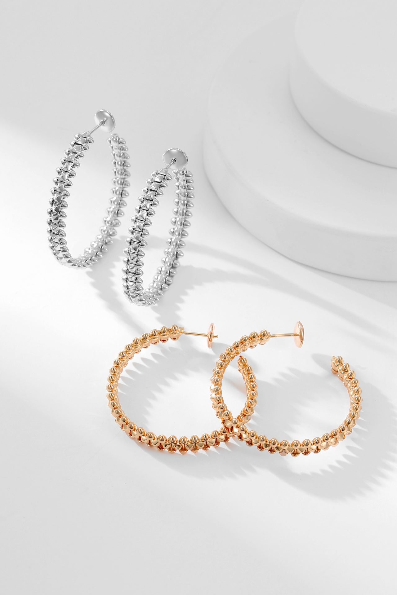 [Luxery]CLASH HOOP EARRINGS