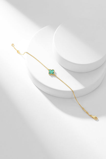 [Luxery]CLOVER BRACELET MALACHITE 1 MOTIF