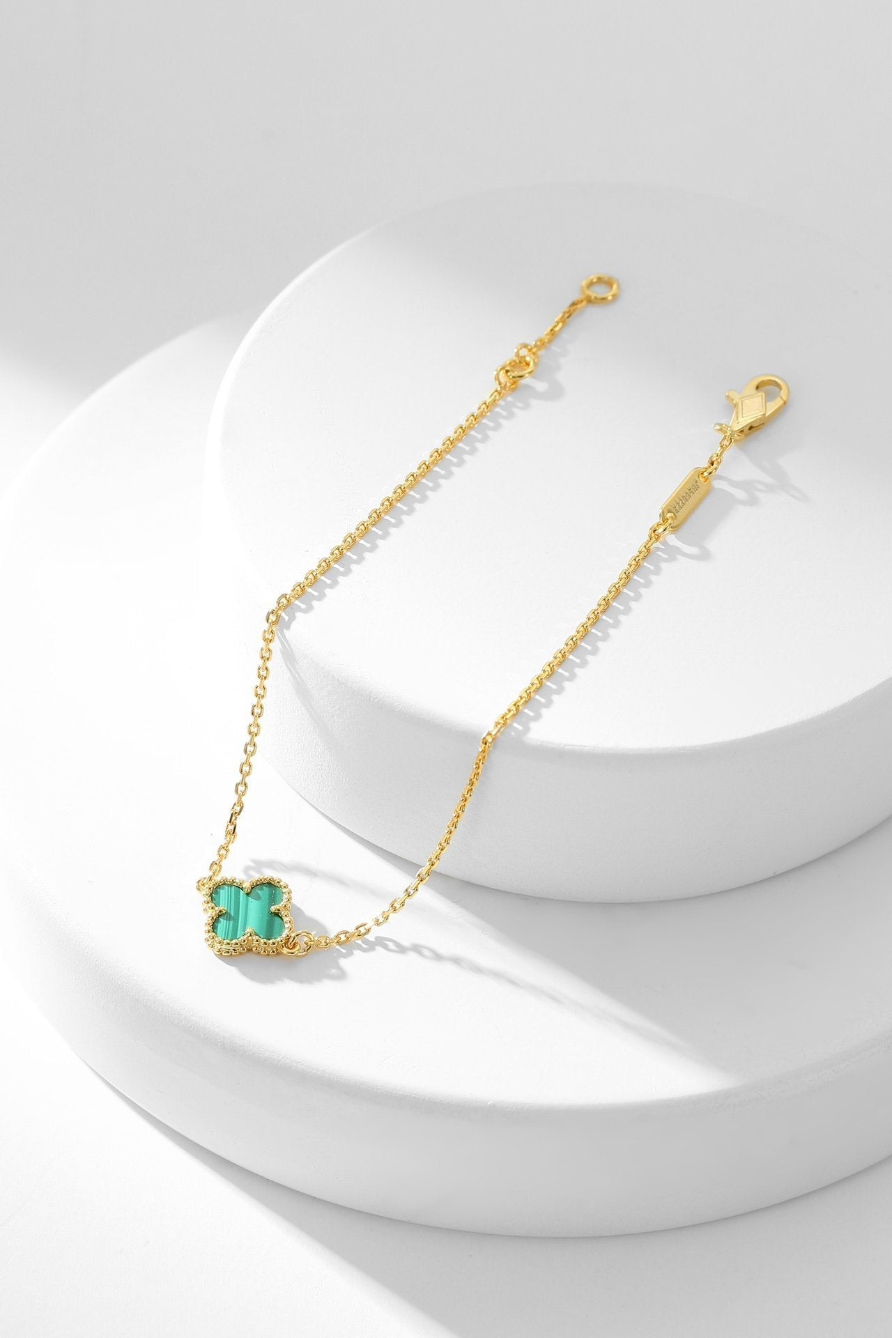 [Luxery]CLOVER BRACELET MALACHITE 1 MOTIF