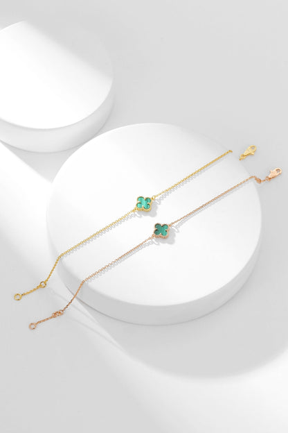 [Luxery]CLOVER BRACELET MALACHITE 1 MOTIF