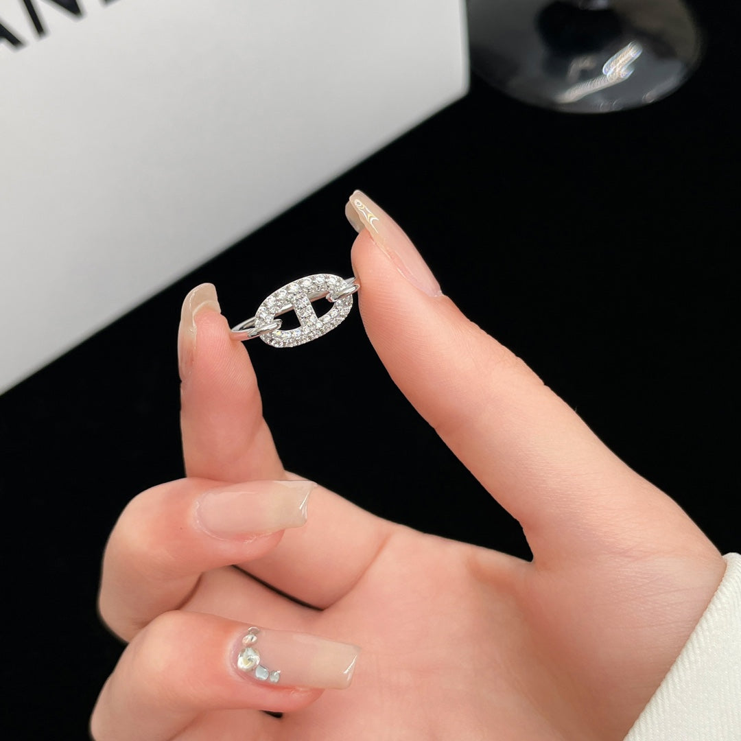 [Luxery]RONDE SMALL SILVER DIAMOND RING