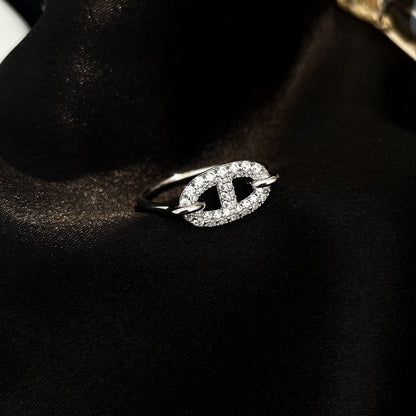 [Luxery]RONDE SMALL SILVER DIAMOND RING