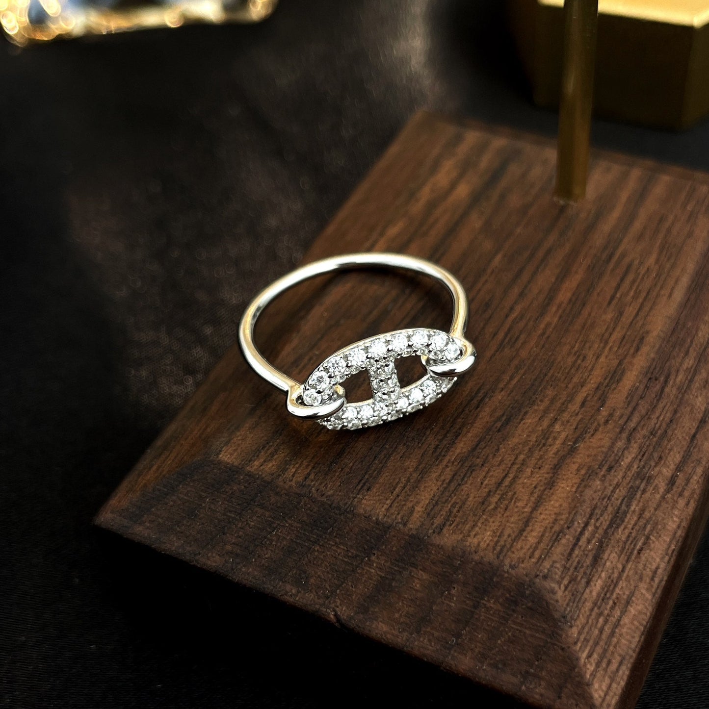 [Luxery]RONDE SMALL SILVER DIAMOND RING