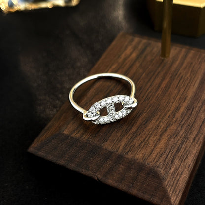 [Luxery]RONDE SMALL SILVER DIAMOND RING