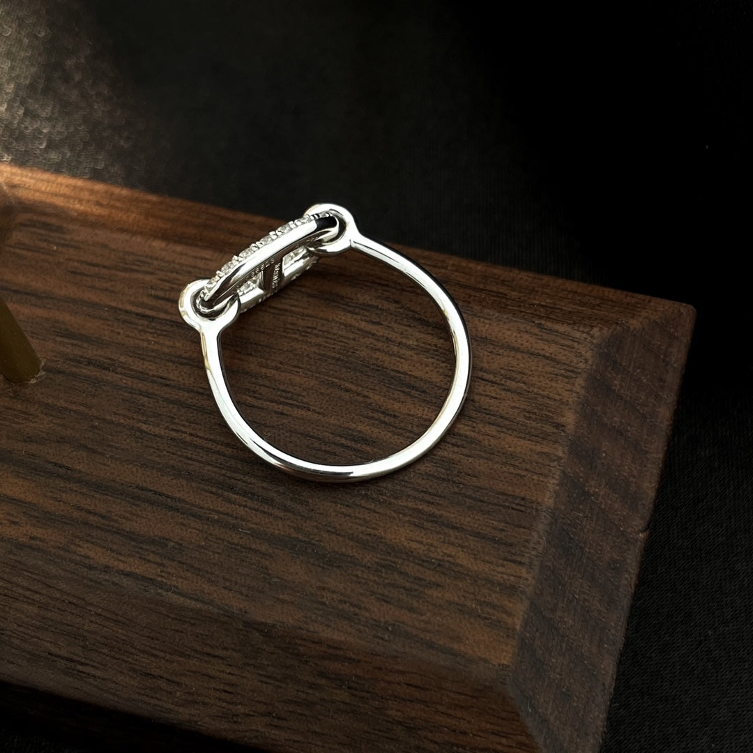 [Luxery]RONDE SMALL SILVER DIAMOND RING