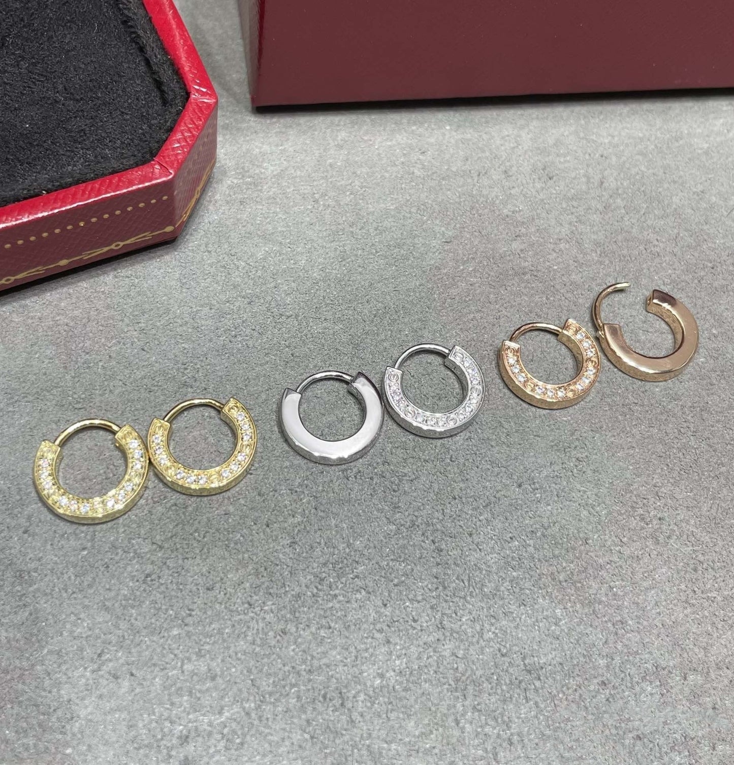 [Luxery]LOVE DIAMOND EARRINGS